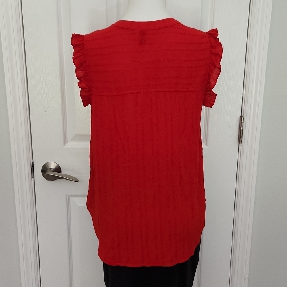 Universal Thread Red Ruffled Shirt - Picture 8 of 12